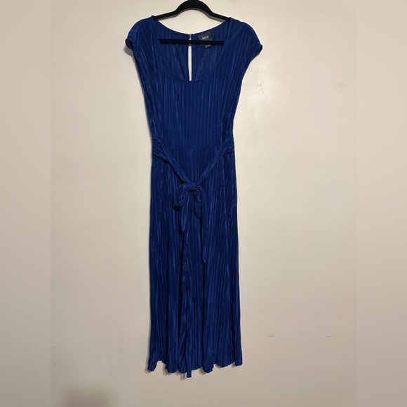 Anthro Maeve Pleated Sonata Jumpsuit Size 8 Blue - Picture 5 of 11